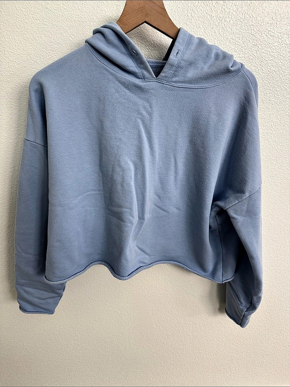 alo Cropped Hoodie in Blue Size Small